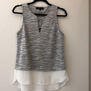Sanctuary Pattern Layered Sleeveless Casual Top